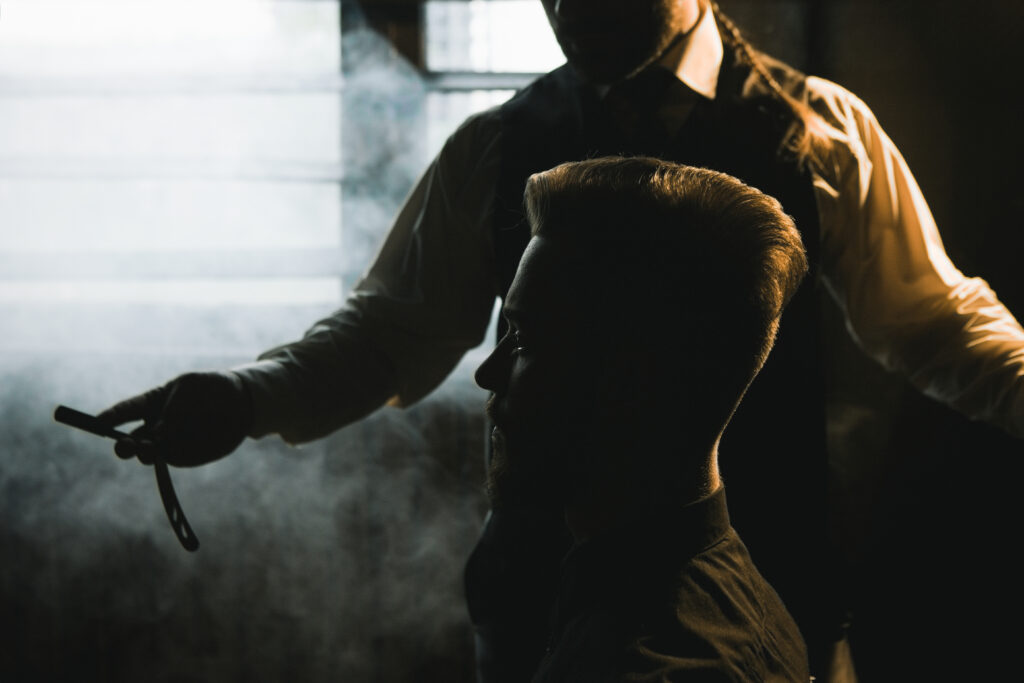 Barber/Stylist in Maryland using straight razor