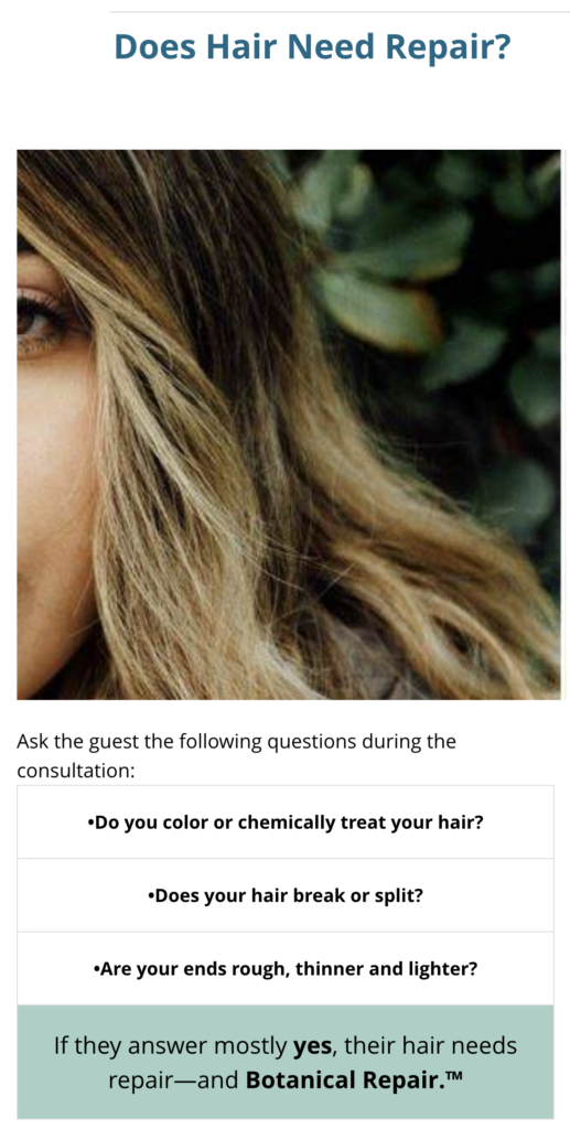 Does your hair need repair woman with frizzy hair